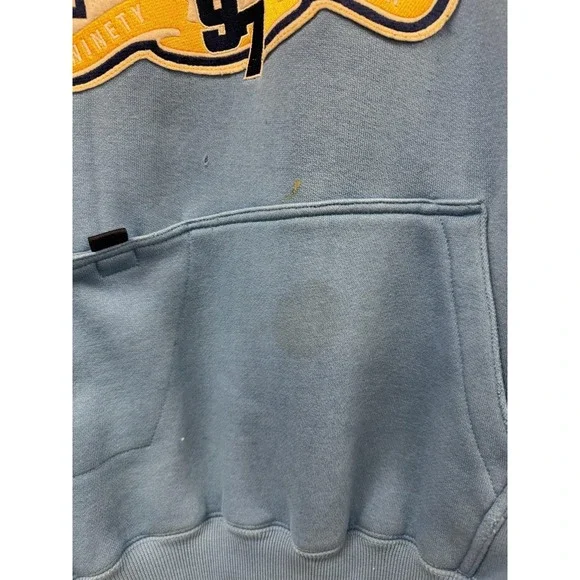 Vintage Johnny Blaze Hoodie Mens Large Blue 97 Logo Pullover Streetwear 90s